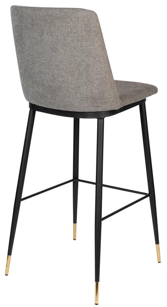 Hoge Barstoel Van Stof Lichtgrijs