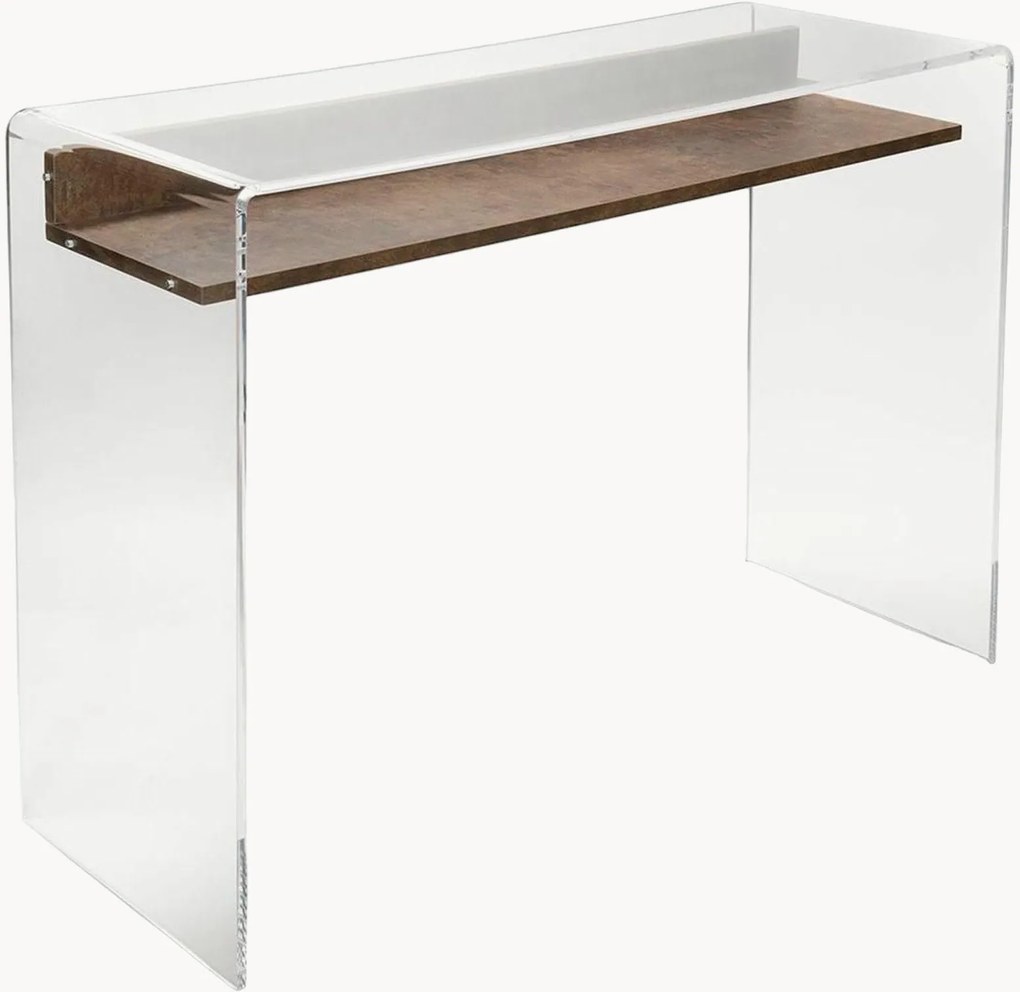 Handgemaakt bureau Moremore met houten plank en opbergruimte