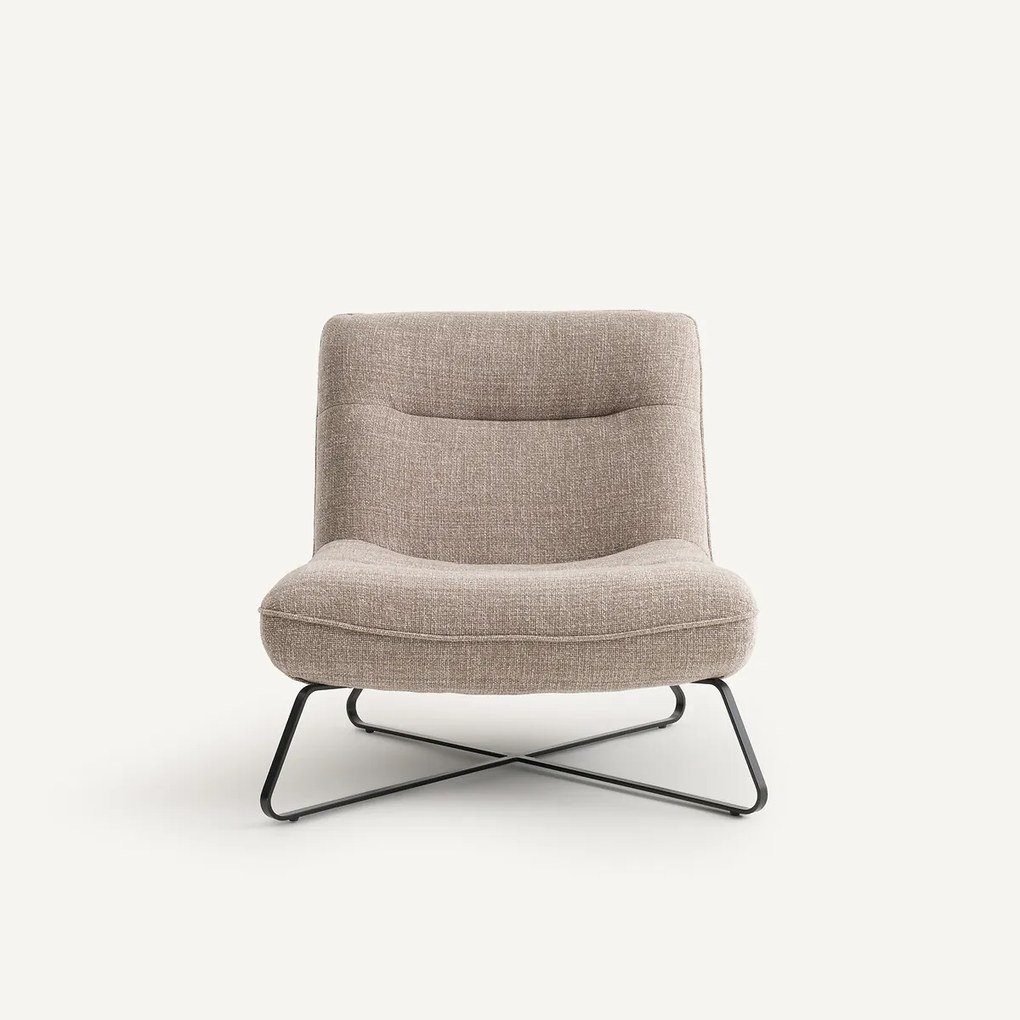Fauteuil in gemêleerde structuurstof, HELMA