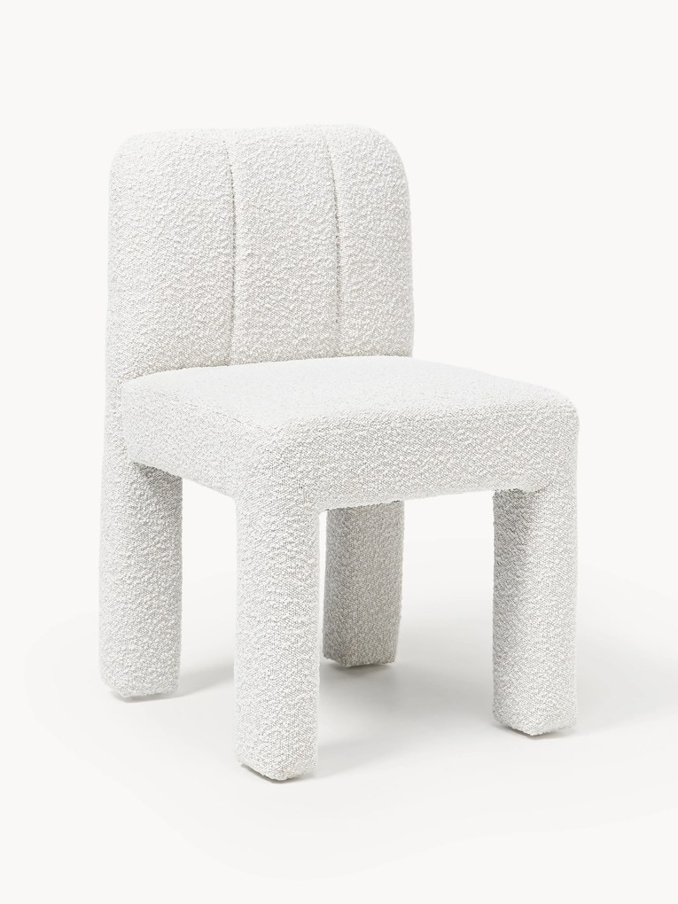 Bouclé gestoffeerde stoel Lukas