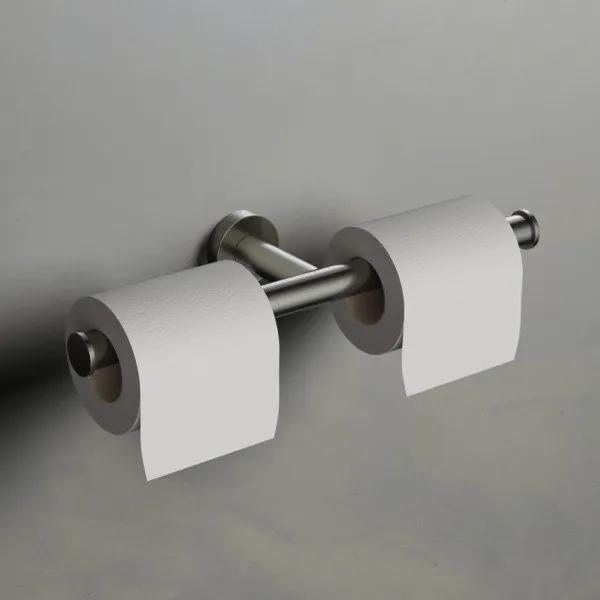Hotbath Cobber dubbel toiletrolhouder geborsteld messing (goud) PVD CBA05BBP