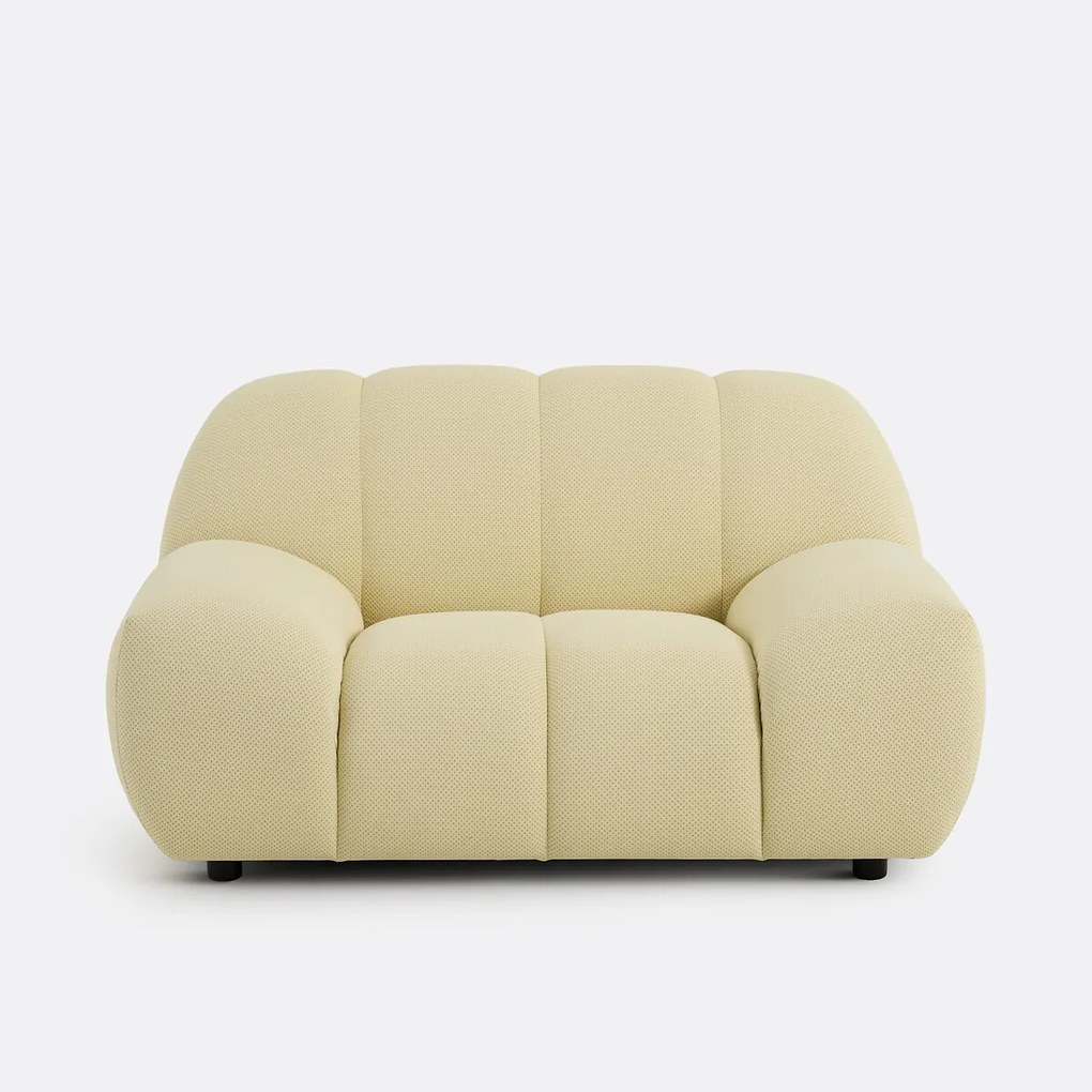 XL fauteuil, gewatteerde stof, NURIA
