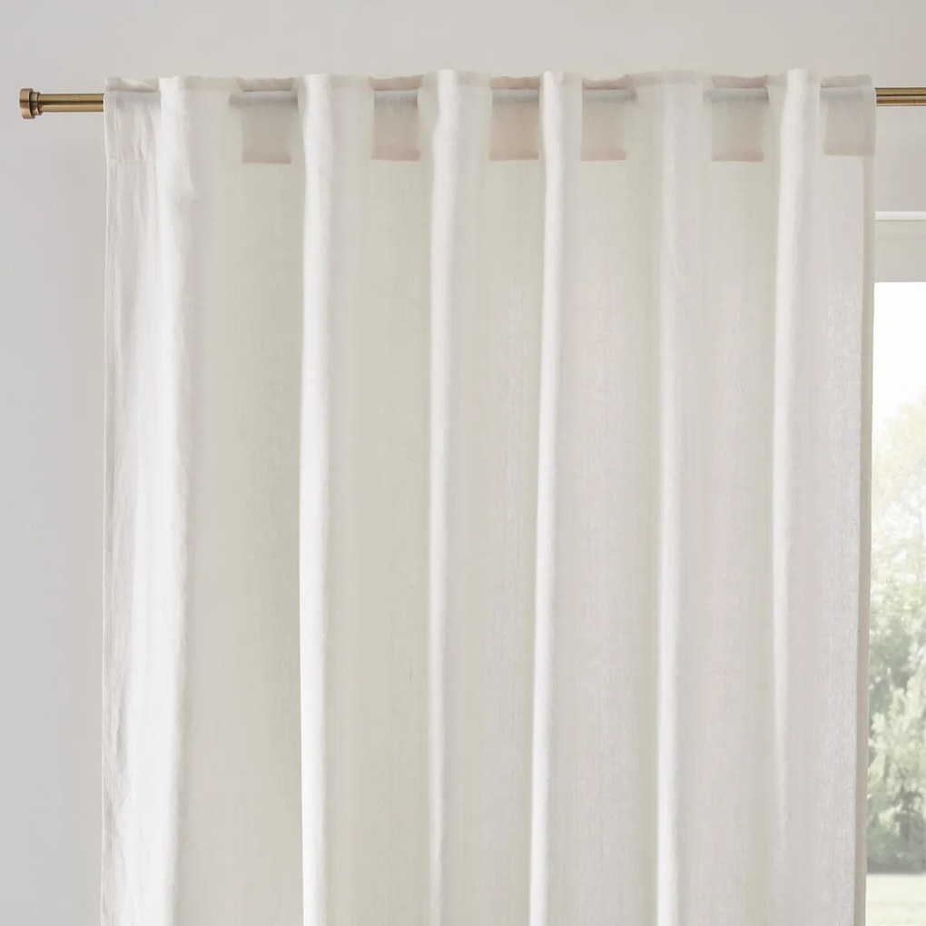 Gordijn met verdekte lussen linnen/fluweel, Onega x Velvet