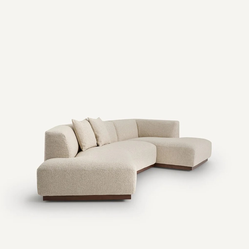 Rechtse open hoekbank bouclé, Jacopo