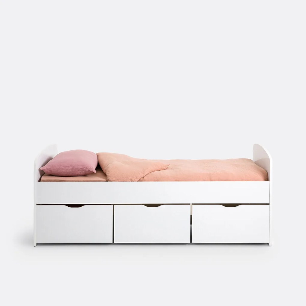 Bed met beddenbodem en lades, Sami