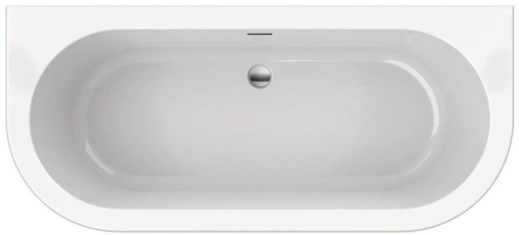 Xenz Charley half vrijstaand bad acryl 165x75x60cm wit glans/klei waste graniet