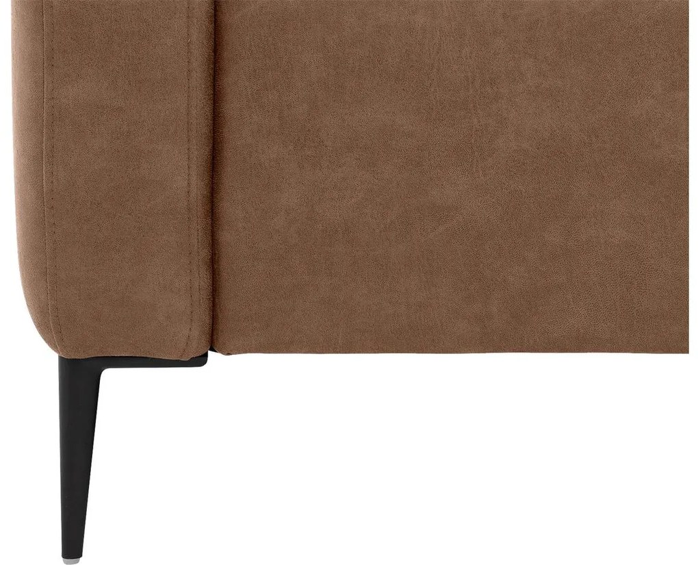 Goossens Key West bruin, micro leer, 2-zits, modern design