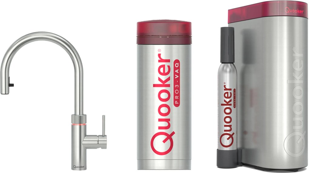 Quooker Flex met PRO3 boiler en CUBE reservoir 5-in-1 kokendwaterkraan RVS