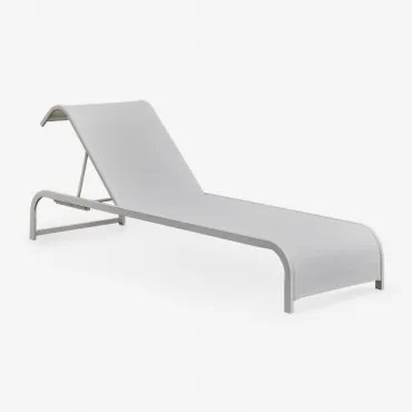 Marietta Verstelbare Ligstoel Van Staal Wit - Sklum