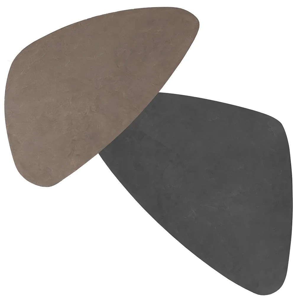 DTP Home Scala Plectro Salontafel Set Driehoekig Mortex Zwart Bruin
