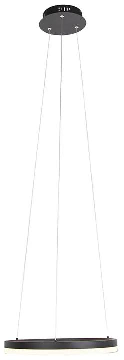 Design hanglamp zwart 40 cm incl. LED 3-staps dimbaar - Anello Modern rond Binnenverlichting Lamp
