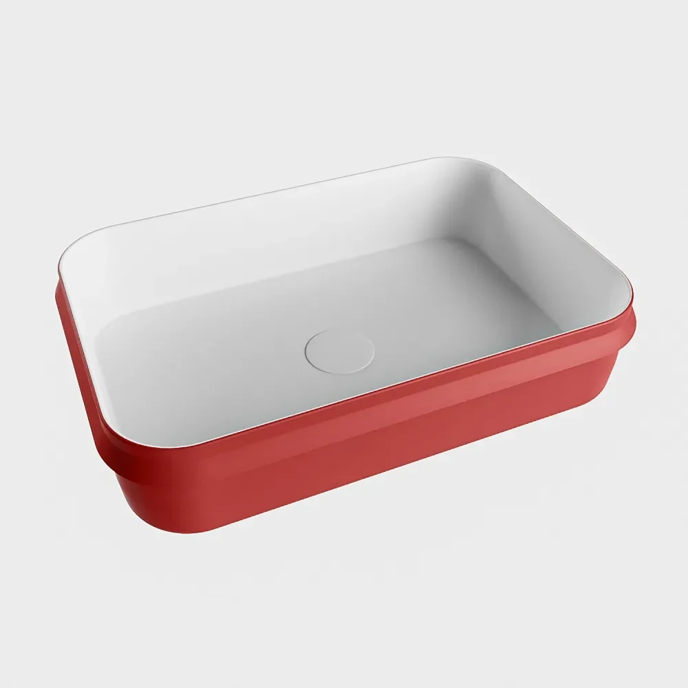 Mondiaz Arvo Solid Surface waskom 55x38cm fire / talc