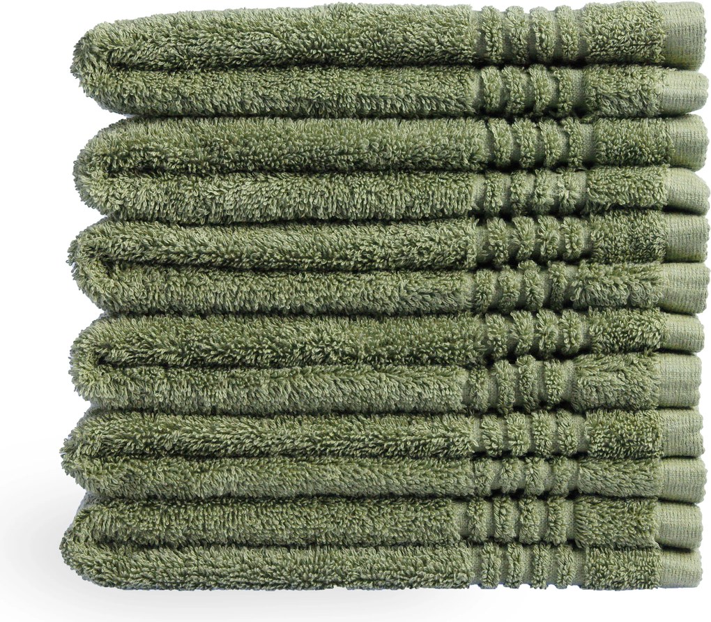 Gastendoek Supreme Collectie - 6 stuks - 30x50 - oud groen
