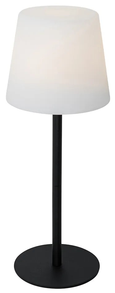 Buitenlamp Tafellamp zwart oplaadbaar incl. LED en dimmer IP54 - Jude Modern IP54 Buitenverlichting rond Lamp