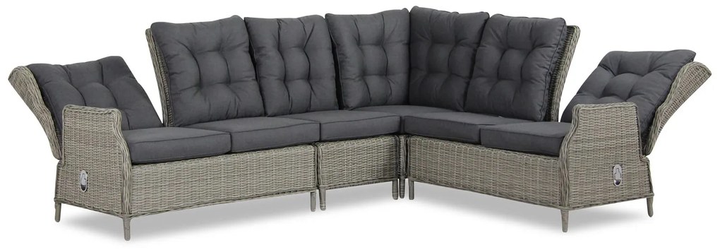 Hoek loungeset 6 personen Wicker Grijs  Garden Collections New Castle