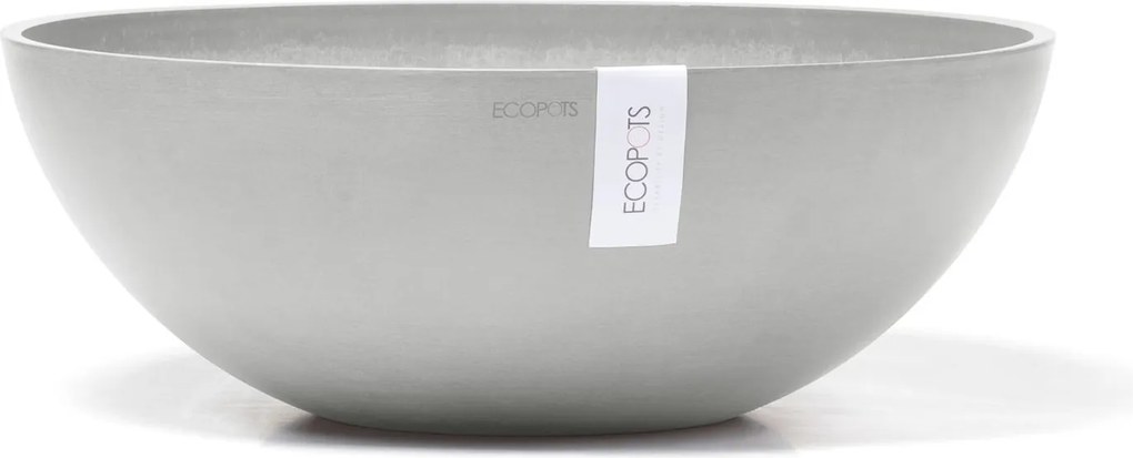 Ecopots bloempot Vienna 50- Rond - White Grey - Diameter 50,4 x H18,5 cm