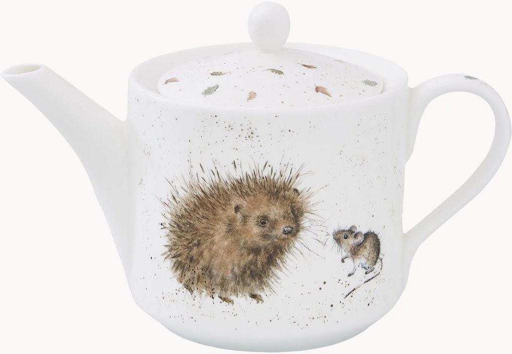 Fine-Bone-China theepot Hedgehog & Mouse