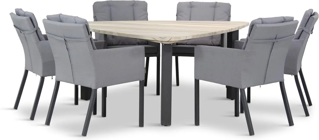 Lifestyle Parma/Derby 152 cm triangel dining tuinset 7-delig