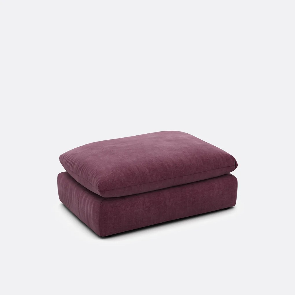 Poef voor modulaire bank, in gestructureerde stof, Malo