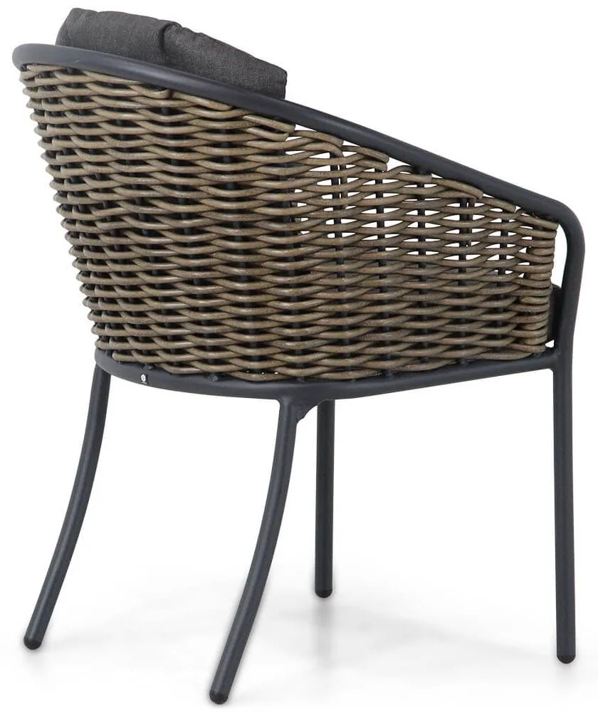 Bistroset 2 personen 70 cm Aluminium/wicker Grijs Santika Furniture Santika Tika