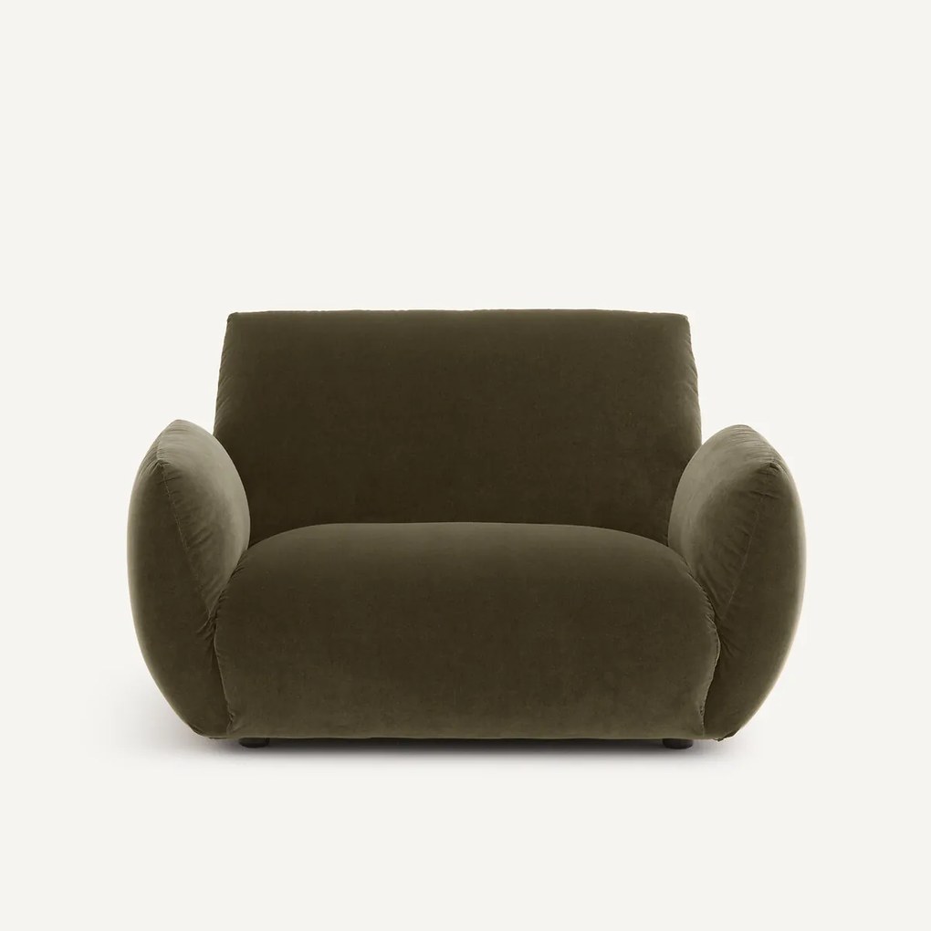 Fauteuil in fluweel, Spogano