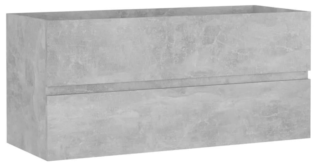 vidaXL Wastafelkast 100x38,5x45 cm spaanplaat betongrijs