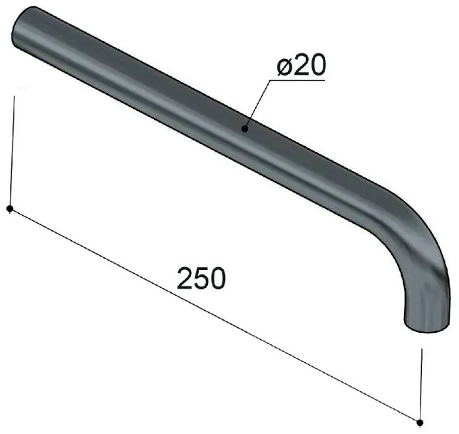 Hotbath Archie uitloop 25cm RVS