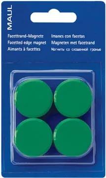 Magneet solid, diameter 20 mm, groen, blister van 8 stuks