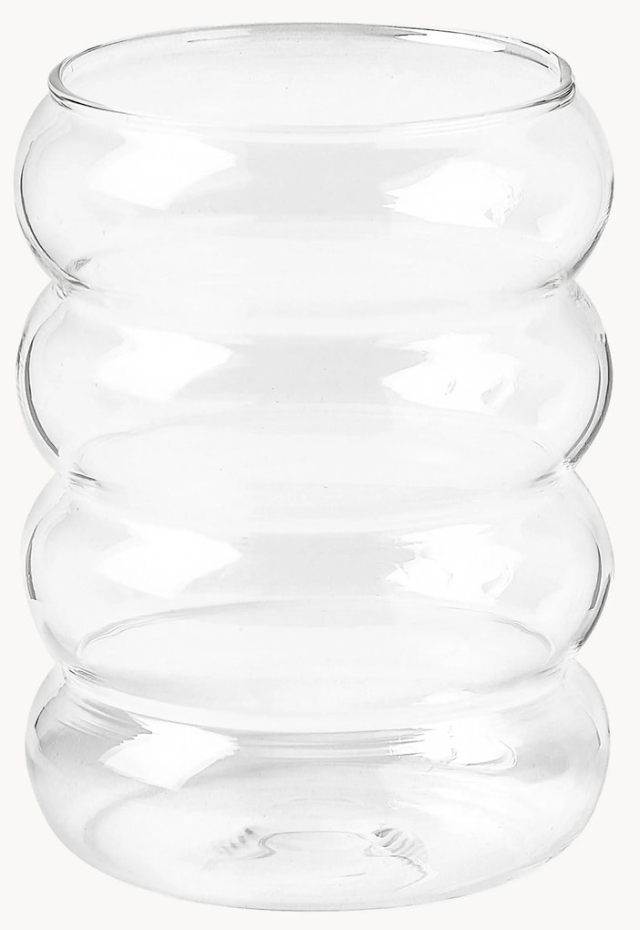 Mondgeblazen waterglazen Bubbly, 4 stuks