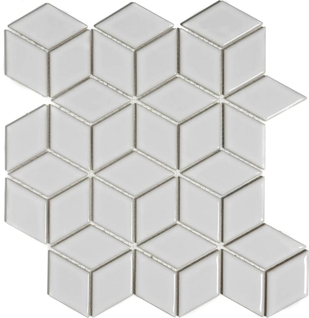 Mozaiek Paris Cubic Wit 4,8x8,1