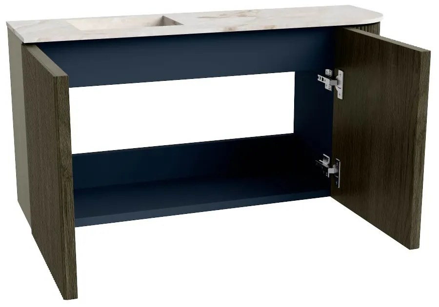 Mondiaz Joya DLux 80cm toiletmeubel ronding rechts shadow met wastafel faye links 1 kraangat frappe