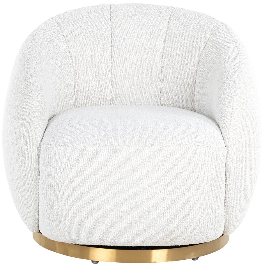 Richmond Interiors Jago Luxe Draaifauteuil Wit Boucle