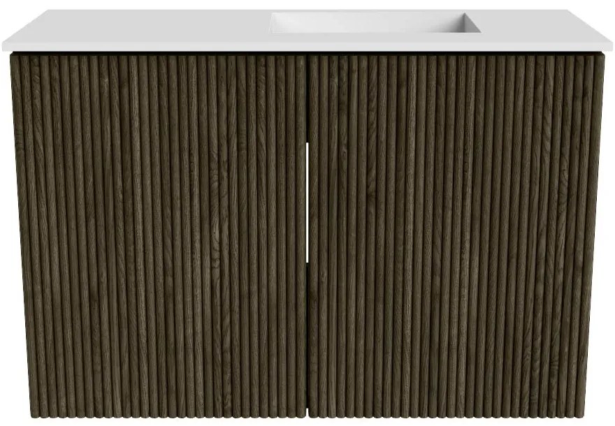 Mondiaz Joya 60cm toiletmeubel shadow met wastafel faye rechts 1 kraangat talc