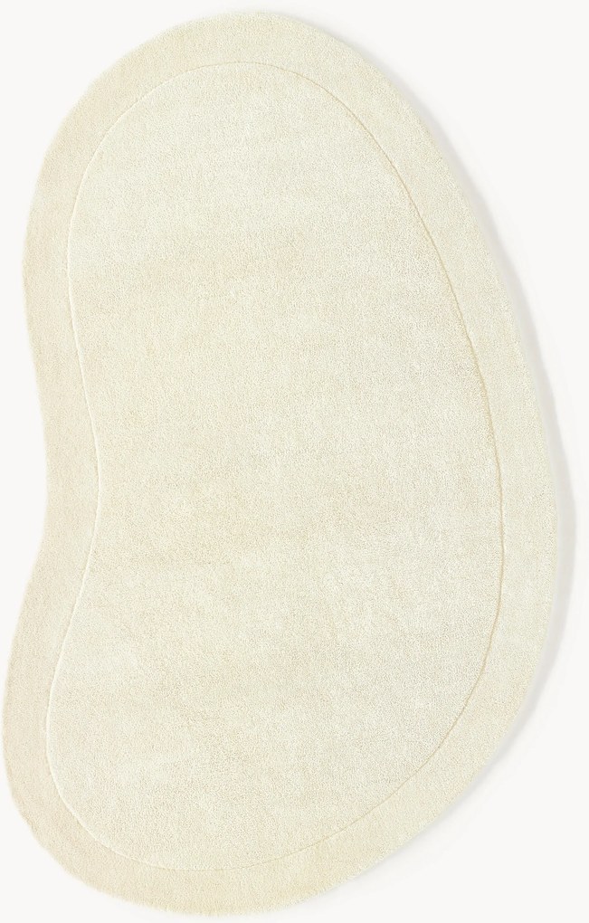 Handgetuft wollen vloerkleed Kadey in organische vorm