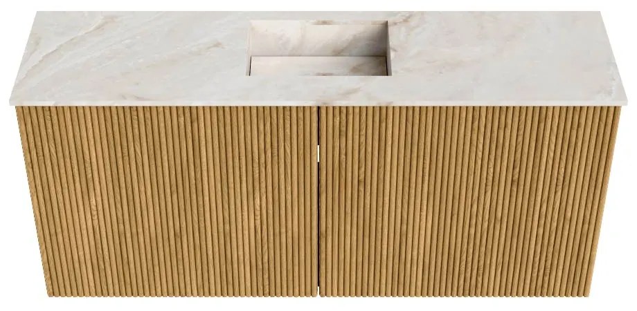 Mondiaz Joya DLux 90cm toiletmeubel oak met wastafel faye midden 1 kraangat frappe