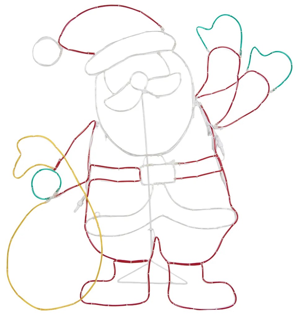 Kerst vloerlamp kerstman 117cm incl. LED met timer IP44 - Pax