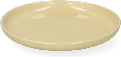Gebaksbord, reactieve glazuur, steengoed, korengeel, Ø16 cm