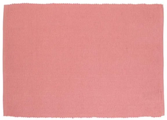 Placemat geribbeld, GOTS bio-katoen, donker roze, 35 x 50 cm