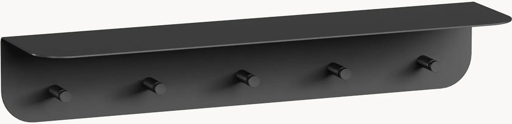 Metalen wandrek Malou met haken en hoedenplank