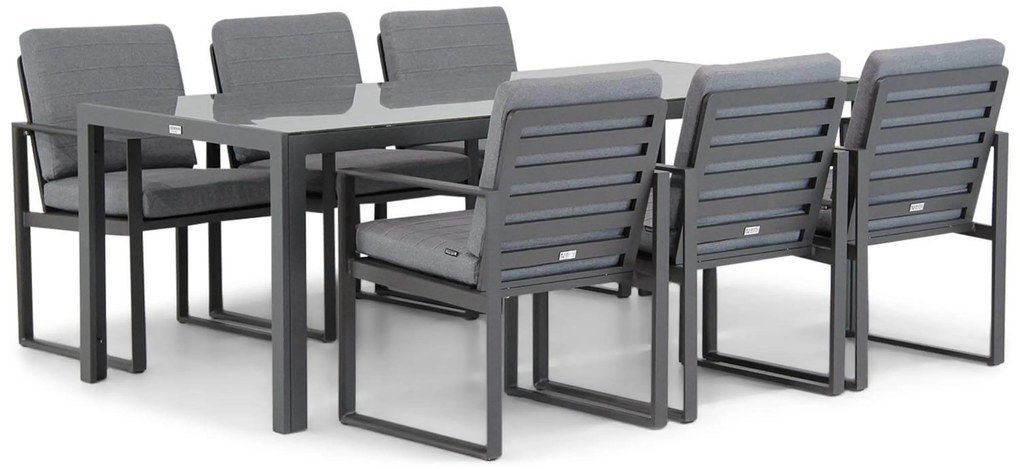 Tuinset 6 personen 210 cm Aluminium Grijs Santika Furniture Santika