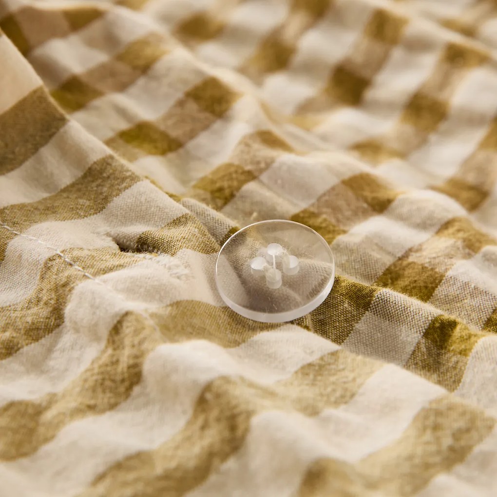 Dekbedovertrek seersucker katoen Cottage absinthe