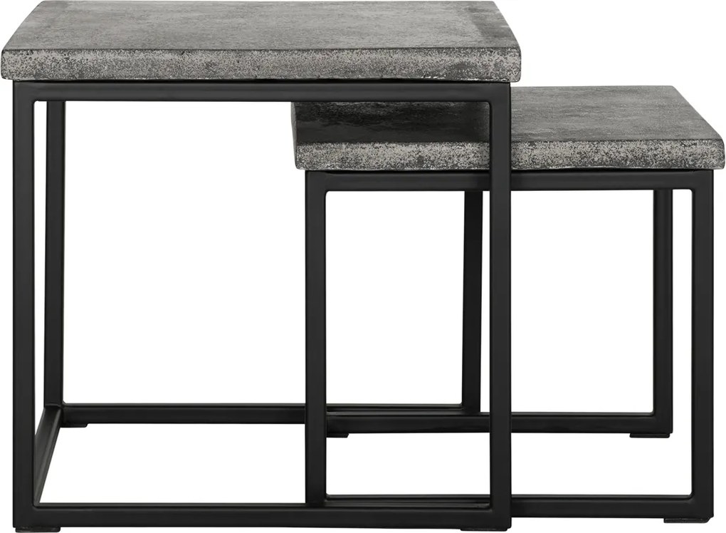 Must Living Mont Blanc Bijzettafelset Basalt - 48 X 45cm.