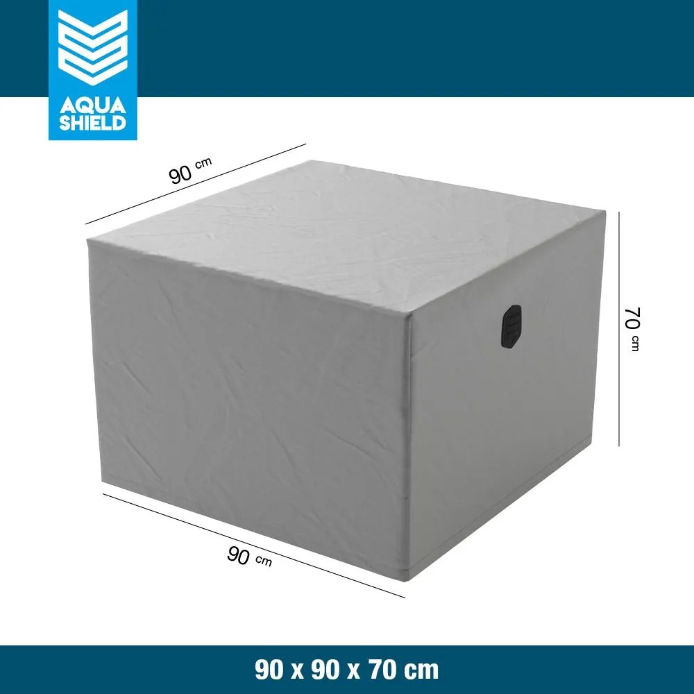 AquaShield loungebedhoes L90 x B90 x H70 cm - Grijze rechthoekige tuinmeubelhoes