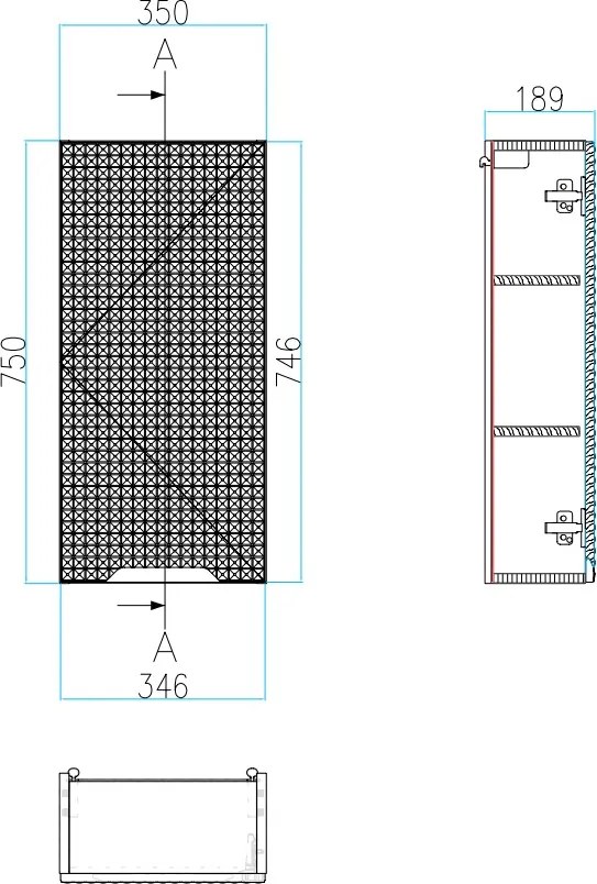 Comad Luxor Beige halfhoge kast 75cm beige