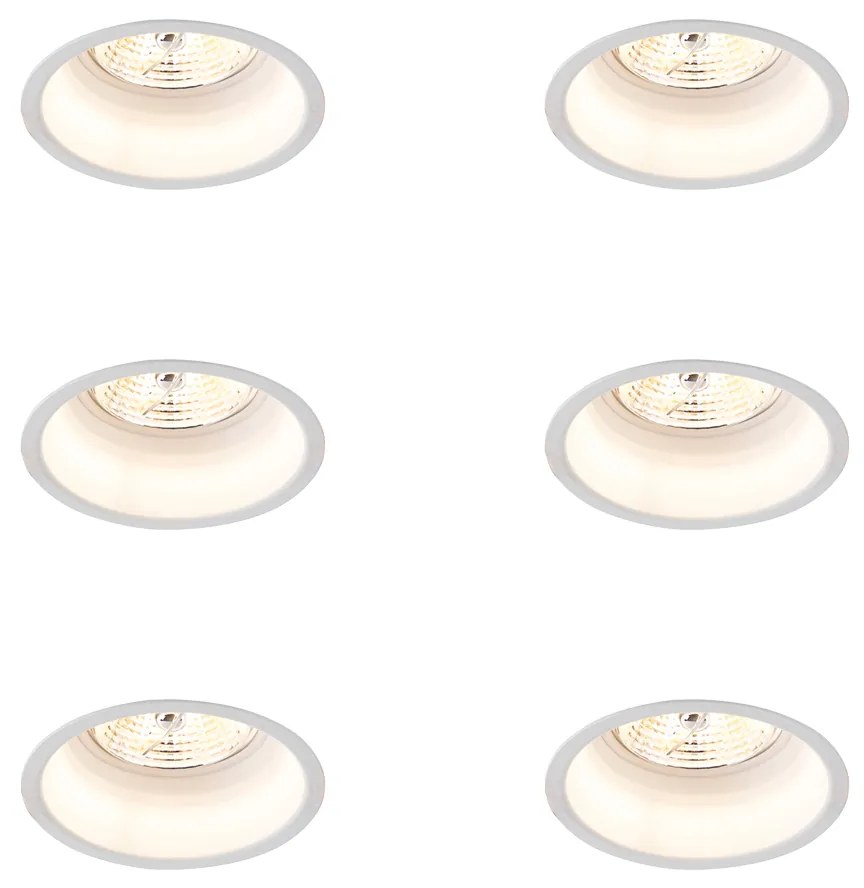 Set van 6 Moderne inbouwspot wit AR70 - Dept GU10 Binnenverlichting Lamp