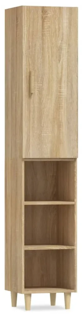 vidaXL Hoge kast 34,5x34x180 cm bewerkt hout sonoma eikenkleurig