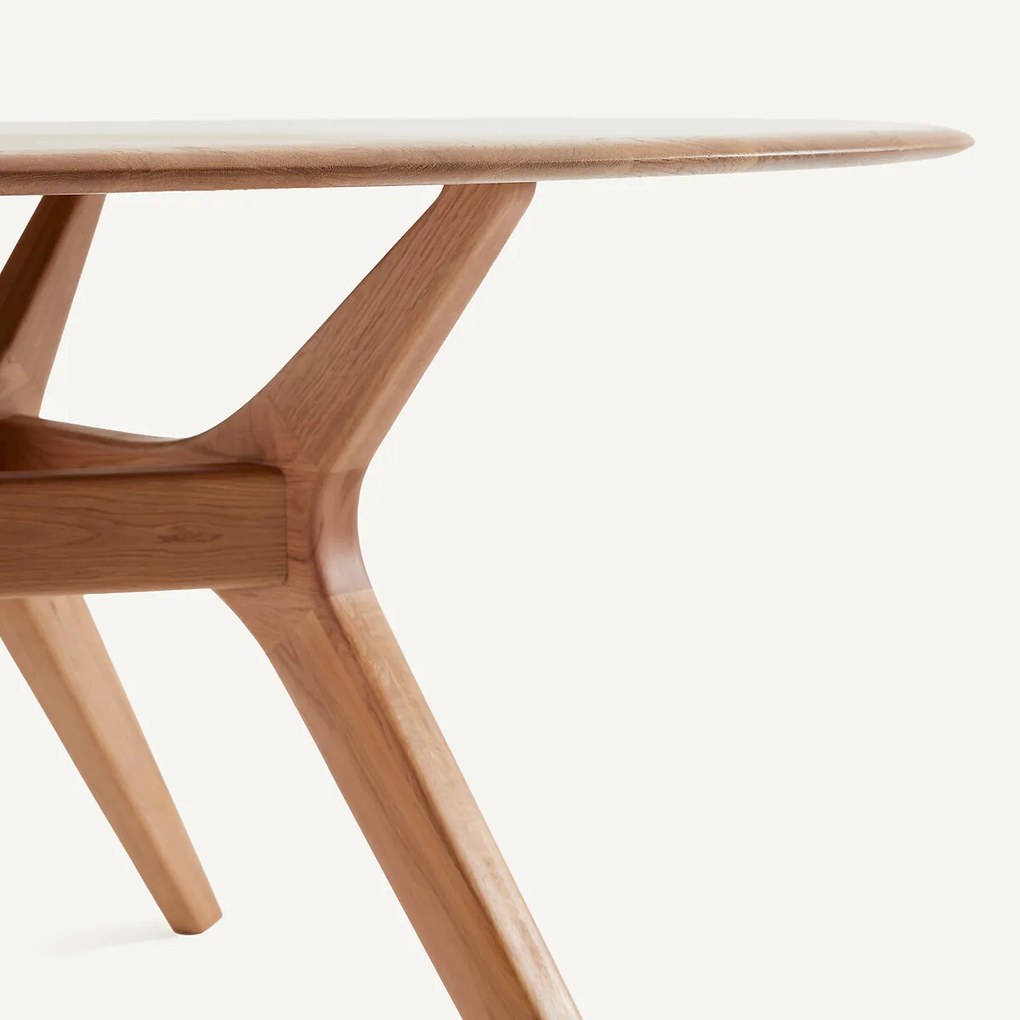 Ronde tafel in massieve eik Ø130 cm, Maricielo