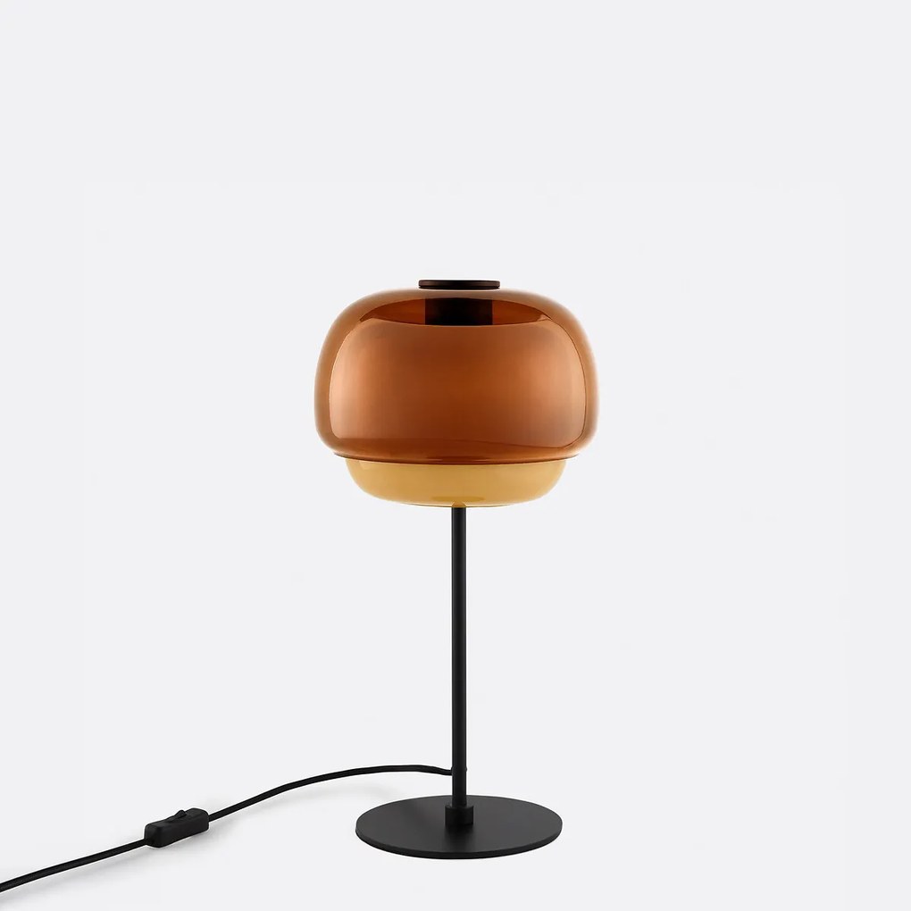 Tafellamp van gekleurd glas, KINOKO