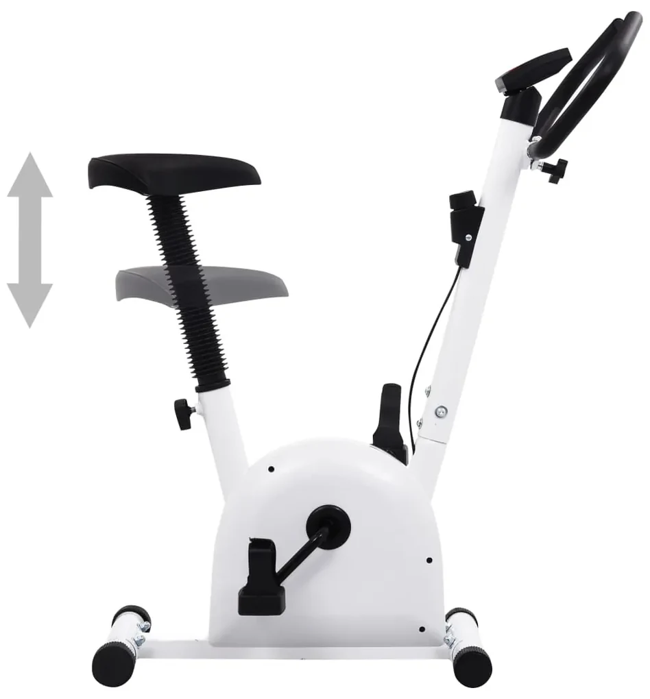 vidaXL Hometrainer met bandweerstand wit