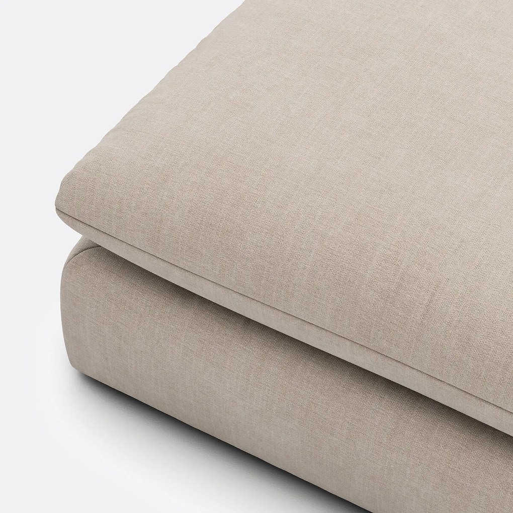 Poef voor modulaire bank, in gestructureerde stof, Malo